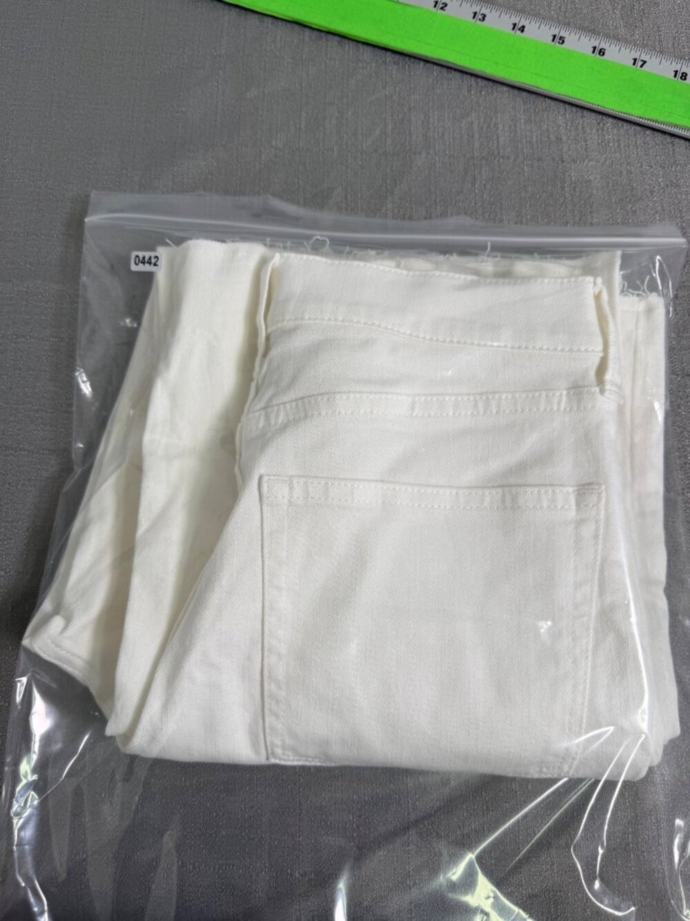 J.Crew Womens White Wide-Leg Crop Jeans Raw Hem 26 Tall Boho Neutral Preppy - Picture 14 of 14